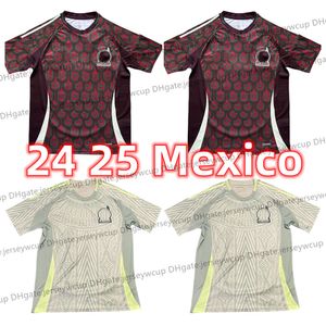 24 25 Meksika Futbol Formaları Top Tayland Kalite 2024 MX Kit Futbol Gömlekleri Chicharito Lozano Erkekler Tekdüzen Maillot de Ayak Kitleri Camiseta Futbol Tracksuit Hayranlar Oyuncu