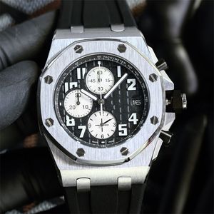 Motre Be Luxe Luxury Watch Erkekler Saatler Su Geçirmez 42x14mm Japonya Çok Fonksiyonlu Kuvars Hareket Sekizgen Çizilmiş Kum Çelik Kabuklu Kol saatleri Relojes