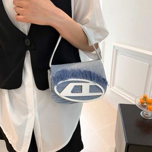 niche design for womens bags Dingdang pearl underarm single denim factory outlet sale