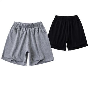 Big Kids Shorts Wholesale 3-12T Children Boys Casual Short Pajamas Classic Three-Colors Black White Gray School Girls Sweatpants 240305