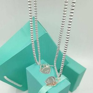 Designer tiffay and co s925 silver niche design fashionable versatile new love small key round bead necklace