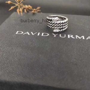 DY Twisted Vintage Band مصمم خواتم للنساء الرجال مع الماس 925 Sterling Silver عباد الشمس الفاخرة 14K الذهب الذهب الطلاء GEMSTER DY RING هدية المجوهرات