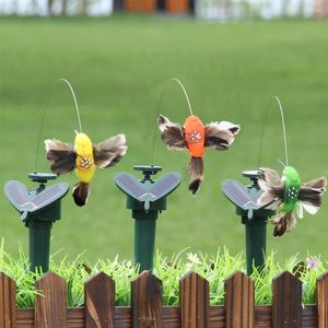 Decorações de jardim Solar Voando Humming Pássaro Interior Ao Ar Livre Dança Flutuante Borboletas À Prova D 'Água Criativo Artesanato Atmosfera Para Casa