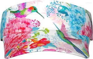 Ball Caps Sport Sun Visor Hat Spring Garden Flowers With Hummingbirds Summer Cap For Jogging Walking