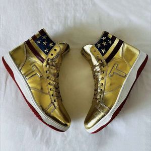 T TRUMP Sneakers the Never Surrender High-tops Designer 1 1s Gold Custom Men Outdoor Trainers Comfort Sport Casual Trendy Lace-up Outdoors Fashion Shoes