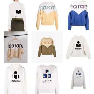 Isabels Marant Nuova felpa con cappuccio Top Designer Felpa con cappuccio Lettera Casual Tendenza moda Stampa vintage Slim Cotton Classico maglione pullover da donna con cappuccio i