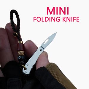 Портативный мини-складной нож для кемпинга на открытом воздухе, портативный подарочный брелок для повседневного использования, карманные ножи из нержавеющей стали, инструменты для экспресс-доставки EDC