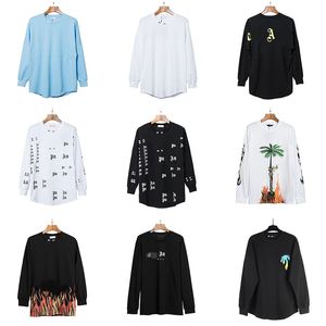 Spring Autumn T-shirt Striped Embroidered Love Round Neck PA cotton Long Sleeve Loose Men Women T-shirt Couple Casual T-shirt