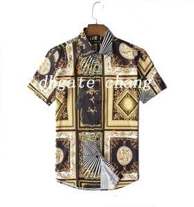 Klänningskjorta Turn Luxury Designers Business Casual Shirt, Long Hermes Stripes Dekorativa Social Men's T-Shirt Fashion Print S-4XL Old Shop Yiyefeichen 729861949