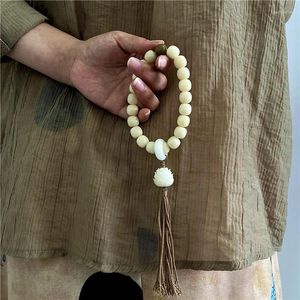 Strand Natural Bodhi Old Seeds Materiali Radice Palmare con anello flessibile Bracciale di loto