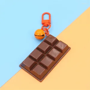 Keychains Keychain Chocolate 3D Food Cookies Nyckelring för bilknappar Handväska Pendant DIY smycken gåvor