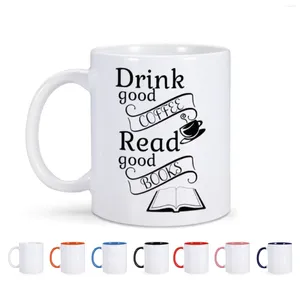 Muggar 1 st 11 oz keramisk kaffe mugg familj dricker mjölk te vatten kopp för booklover medarbetare vän kreativitet gåva