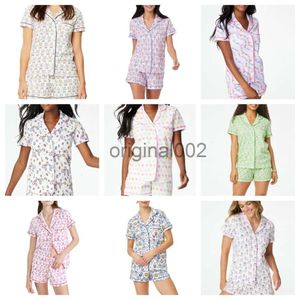 Women Cute Roller Rabbit Dwuczęściowe spodnie piżama y2k małpa prefabrykowana druk 2-częściowy piżama zestaw koszulki z krótkim rękawem pj