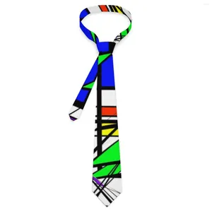 Bow Ties de Stijl Print Tie Colorful Geometric Classic Elegant Neck For Manlig Business Quality Collar Design Slips Tillbehör