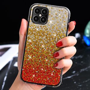 Najlepsze stopniowe obudowy telefoniczne projektanta dhinestone na iPhone 15 Pro Max 14 Plus 13 Pro 12 11 XSMAX XR 8 7 Fashion Błyszczący Diamond Samsung S23 Ultra S22 S20 Luksusowy mobilny powłoka