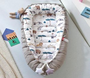 Baby Cribs 8050cm Sleeper Nest Bed Portable Toddler Playpen Crib Infant Cot Cradle Born Bassinet Bumper9469214