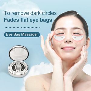 RF Eye Massager Lifting EMS Beauty Device Skin Firming Dark Circle Bag Removal Face Wrinkle Heat 240314