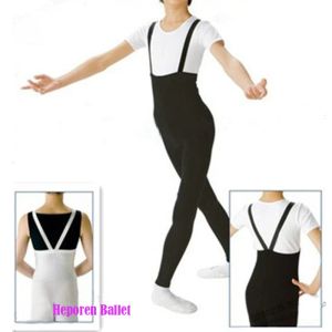 Pantaloni della tuta moda grande elasticità spandex cinturino bianco o nero vita alta morbida calzamaglia da balletto tuta da allenamento per uomo ragazzo