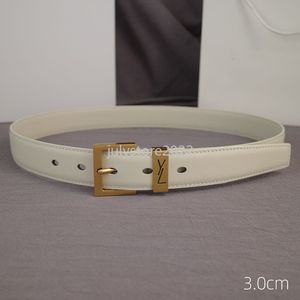 Lyxdesigner läderbälte för kvinnor män y spänne tunna bälten i smidig bredd 3 0 cm mode spänne brev midjeband cintura ceint294t