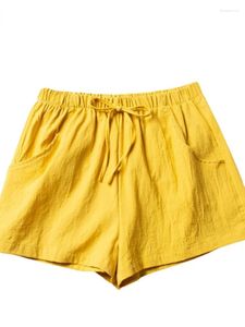 Damen-Shorts, Sommer, schlanke Hose mit hoher Taille, lockere, breite Beine, Damenbekleidung, modisch, Weiß, 2024