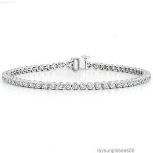 2023 Bestförsäljande Real 925 Sterling Silver Solid 9K 10K 14K 18K Guldsmycken Högkvalitativ lab Diamant Tennisarmband