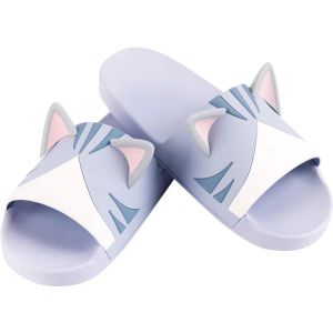 Stövlar kawaii hund katt tiger varg djur öron sommar inomhus tofflor tecknad nonslip flip flop strand sandaler män kvinnor grundläggande hemskor