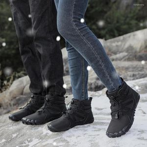 Fitness Shoes Winter Snow Boots Jogging Sneakers Non Slip Thickened Ankle Waterproof High Top For Travel Climbing Hiking