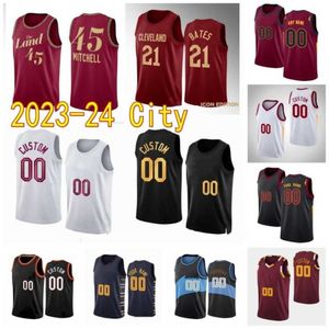 2023/24 City Basketball Jersey Donovan Mitchell Caris Levert Evan Mobley Ricky Rubio Dean Wade Tristan Thompson Jarrett Allen Isaiah Mobley Georges Niang Edition