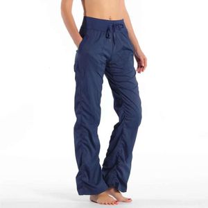 2024 Designers Yoga Outfit lululemenI Pantaloni da yoga per danza Alta palestra Sport Rilassato Lady Donna allentata Calzamaglia sportiva Pantaloni sportivi Femme ikg999