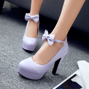 Boots SARAIRIS Fashion Comfy Elegant Plus Size 47 Women Shoes Bow Decor Ankle Strap Ultra Mary Jane High Heeled Pumps