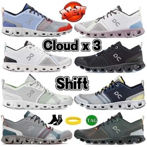 Skor som körs på x 3 Shift Shoe Fashion Heather Glacier Niagara White Heron Black Niagara Sport Sneakers Mens Mesh Low Runner Outdoor Flat