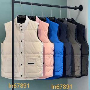 2024 New Mens freestyle vera piuma giù inverno moda gilet gilet giacca in tessuto impermeabile avanzato uomo donna gilet