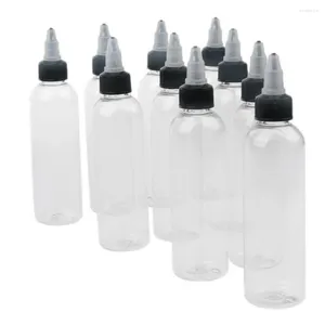 Lagringsflaskor 10 datorer Klar plastvridning Toppmunstycket Droper Caps 120 ml