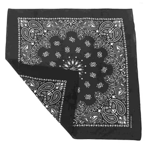 Bandanas Printed Headscarf Men Bandana Headband Cotton Hip Hop Pattern Riding Black