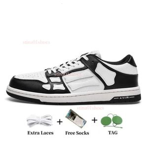 Herren Skel Top Low Männer Casual Weiß Grün Grau Schwarz Lila Sneakers Designer Damen Frühling Knochen Skelett Applikation Obermaterial Low-Cut Runner Echtes Leder 84