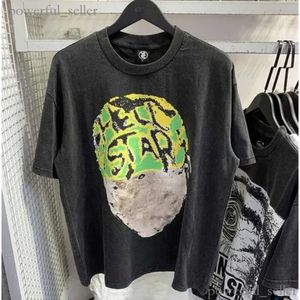 ヘルスターシャツデザイナーメンズTシャツラッパーウォッシュグレーヘビークラフトユニセックス半袖