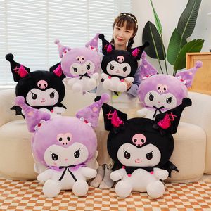 Großhandel 55 cm Neue Teufel Kuromi Plüschtierpuppe Plüschtier Spielzeug Nette Mädchen Kissen Blumenkleid Melodie