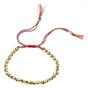 Braccialetti con ciondoli Bracciale con perline regolabile intrecciato a mano con corda portafortuna, regalo per coppie