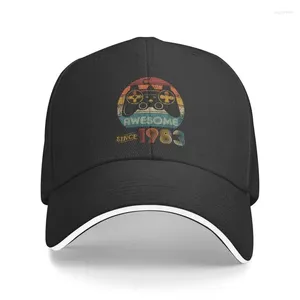 Ball Caps Classic Vintage Video Gamers 1983'ten beri Beyzbol Kapağı Erkekler İçin Beyzbol Kapağı Kadınlar Nefes Alabilir 39. Yaşlı Doğum Günü Hediye Dad Hat Açık