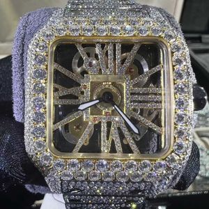 Luksusowe zegarek zegarków dla męskich mechanicznych Bling Walk Down Down Out Out DVVS Moissanite Top Brand Swiss Digners