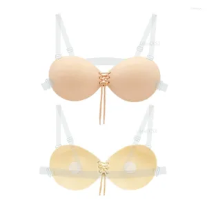Bras Adhesive Bra 5CM Thick Sticky For Small Chest Backless Invisible Push Up Sexy Bralette Women Silicone Lingerie Underwear