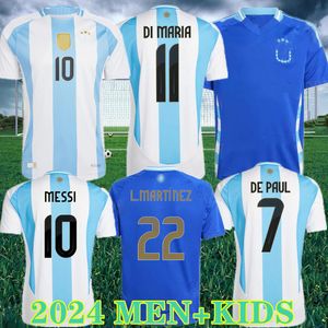 Argentine Jersey 2024 COPA AMERICA Messis Maradona Argentino Football Shirts Kids Kit Player Version