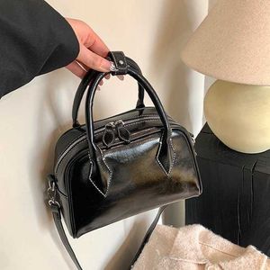 Boston Bags Korean Handheld Bag Women's High Quality Fashion Crossbody Small One Shoulder Large Capacity