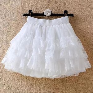 Harajuku doce renda shorts saias y2k japonês lolita tutu saias dançando kawaii feminino multi-camada renda malha bolo saia 240311