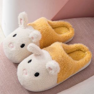 HBP Non-Brand HBP Non-Brand Comfort plush warm cute home indoor shoes women Autumn Winter Cartoon Rabbit shape couple slippers with best price