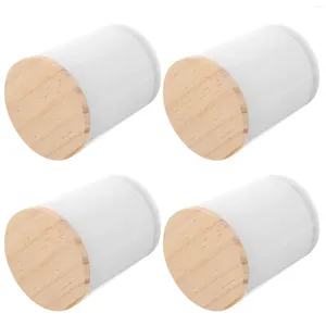 Titulares de vela 4 pcs frasco de vidro copos recipiente pequeno fazendo frascos diy recipientes chá luz castiçal