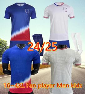 16-4XL USAS Pulisic Soccer Jerseys 2024 2025 Adams Copa America 24/25ホームアウェイキッズサッカーシャツメンズプレーヤーバージョンSmith Morgan