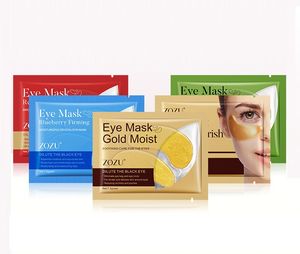 24K Gold Eye Mask Collagen Eye Patches Anti Dark Circle Puffiness Eye Bag Fuktande hudvård Röd granatäpple Blueberry Eye Mask