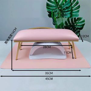Pink Set Nail Hand Rest Set Nail Cushion Pillow Manicure Stand Are Rest for Nails Nail Table Manicure Table Nail Mat 240304
