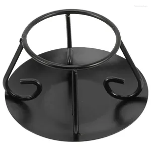 Suporte para caldeiras duplas, trivet, fogo aberto, tripé, manchas, fogão de chá, aquecedor, caldeirão preto, 1 peça